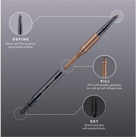 Estée Lauder BRUNETTE 03 Multi Tasker 3 in 1 Eyebrow Shaping Pencil NIB - Picture 5 of 12